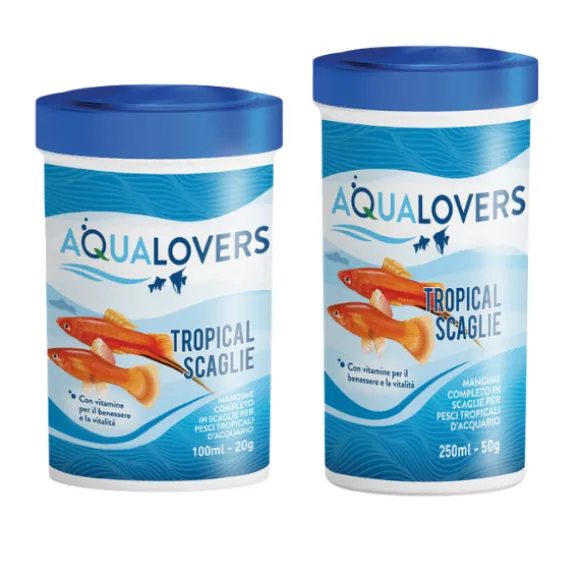 Mangime completo per pesci tropicali d'acqua dolce Tropical Scaglie Aqualovers